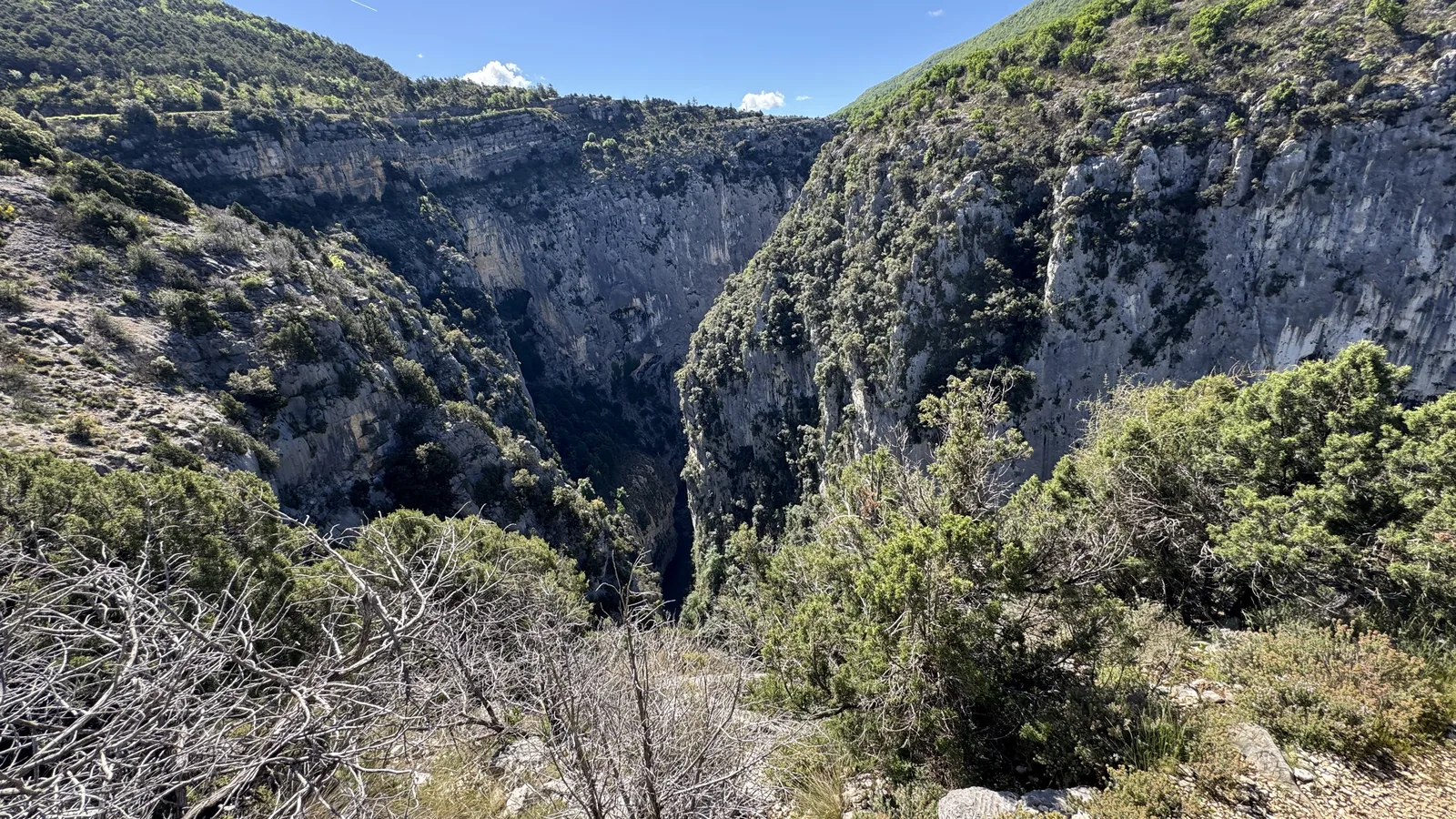 Panorama du Verdon depuis sentier