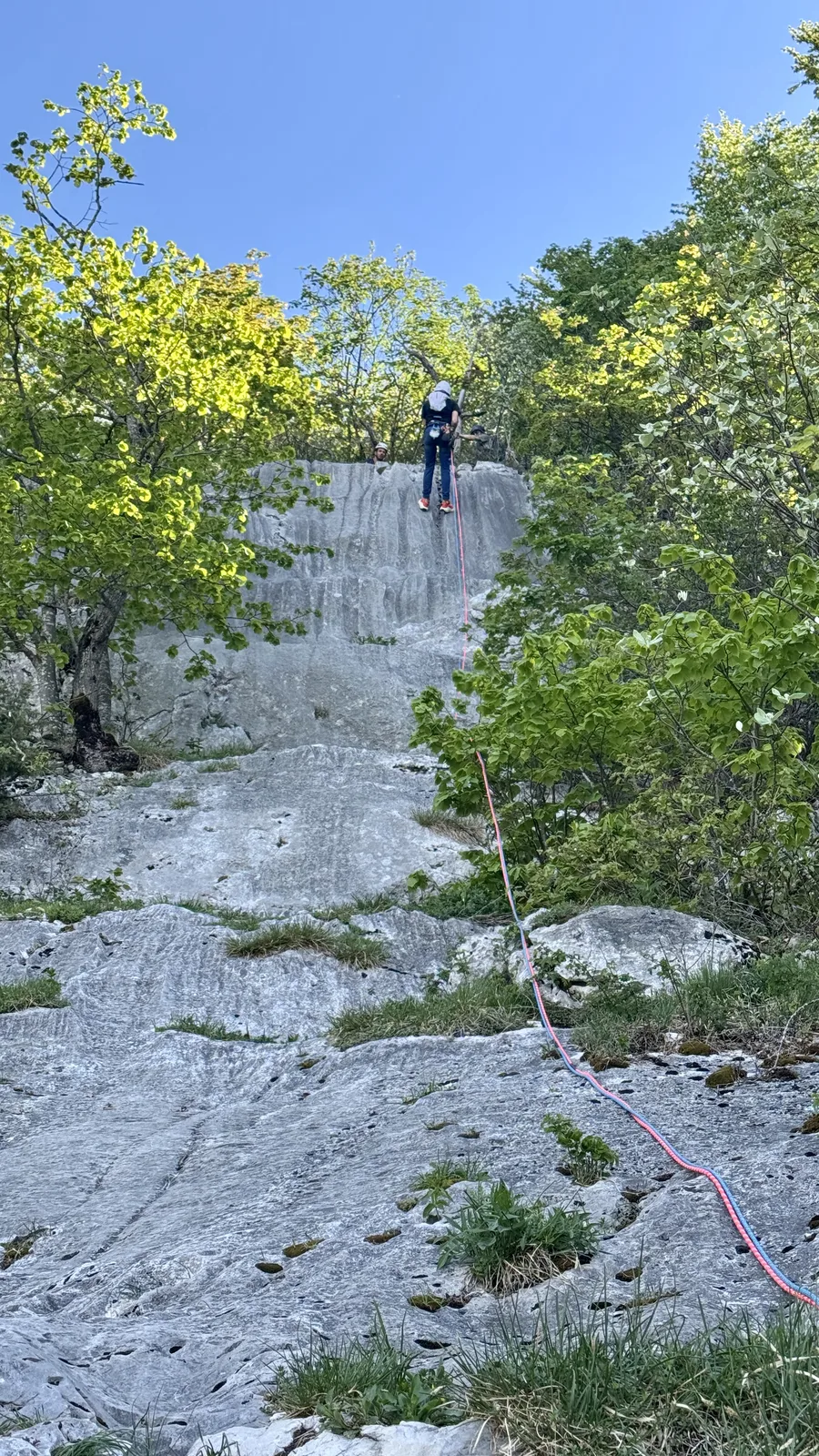 Paroi calcaire en lumière du soir, Verdon