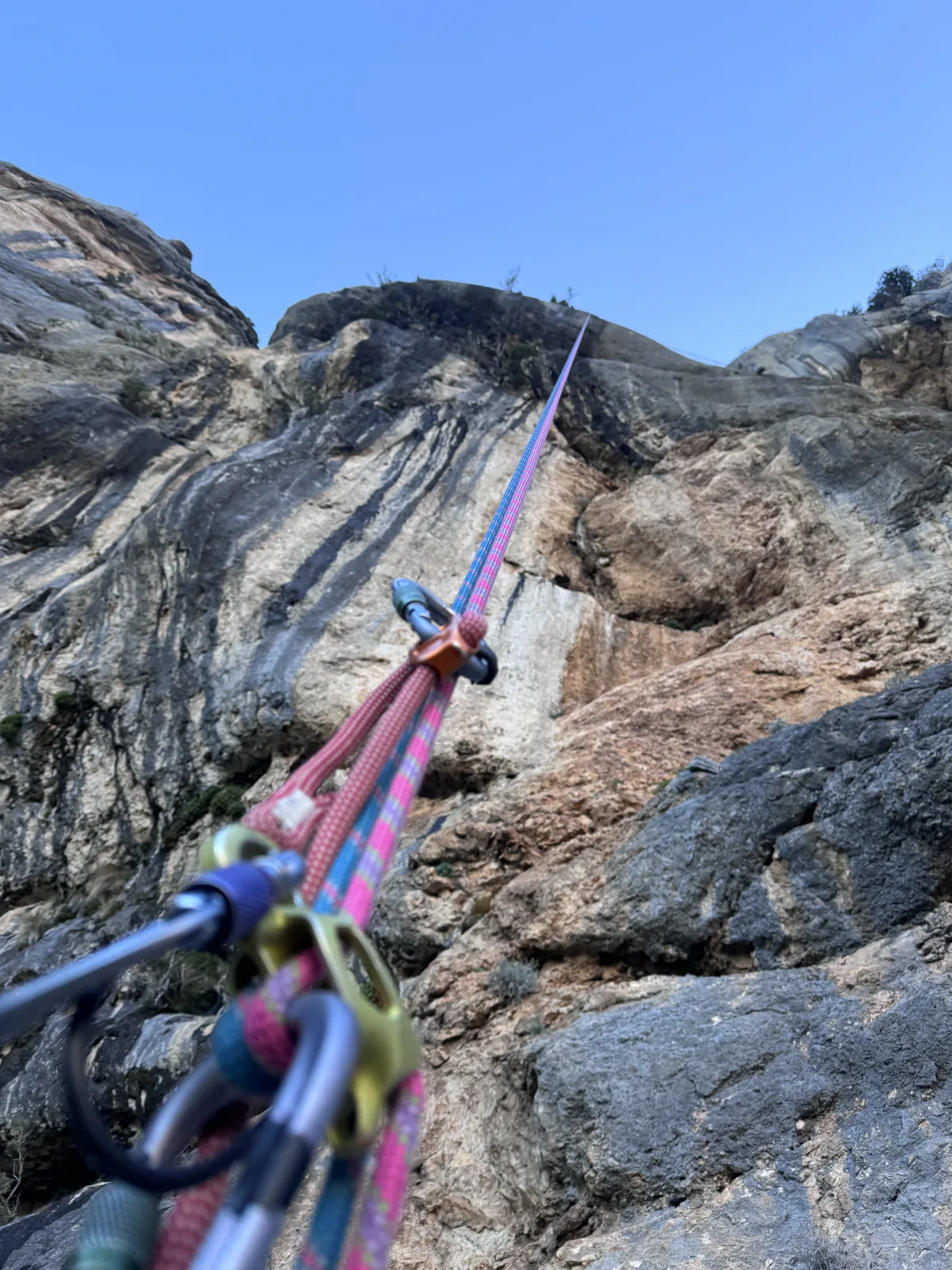 Clippage en cours dégaine et corde