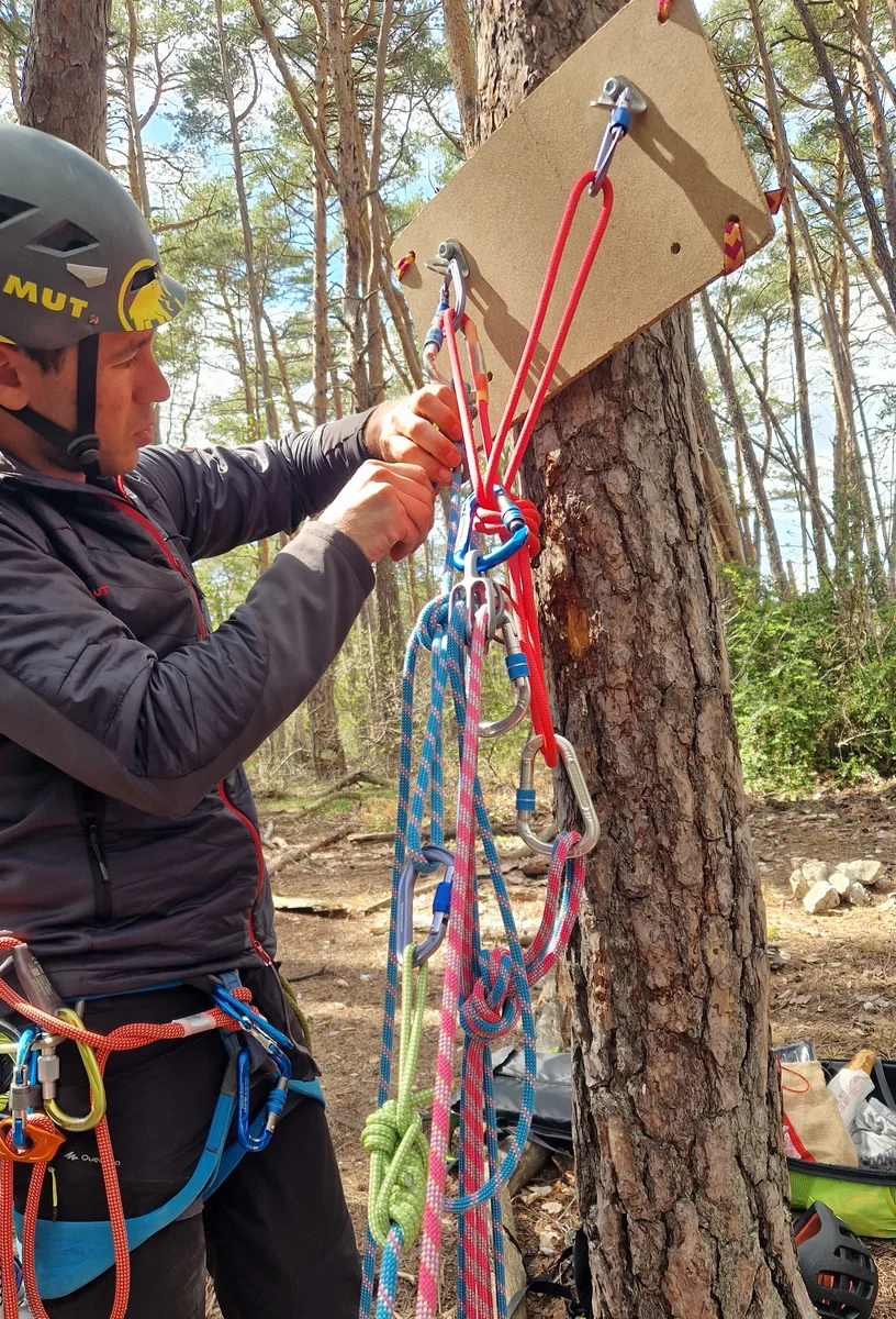 4. Tête de mouflage installée et système en tension