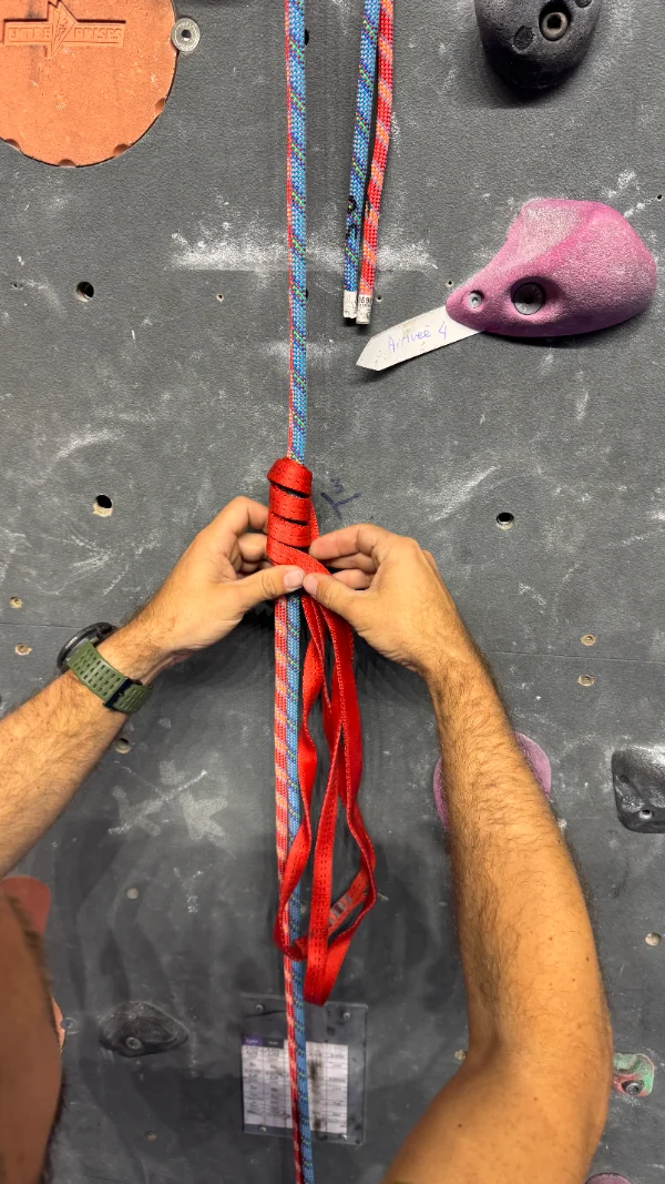 3. Tressage du machard en cours